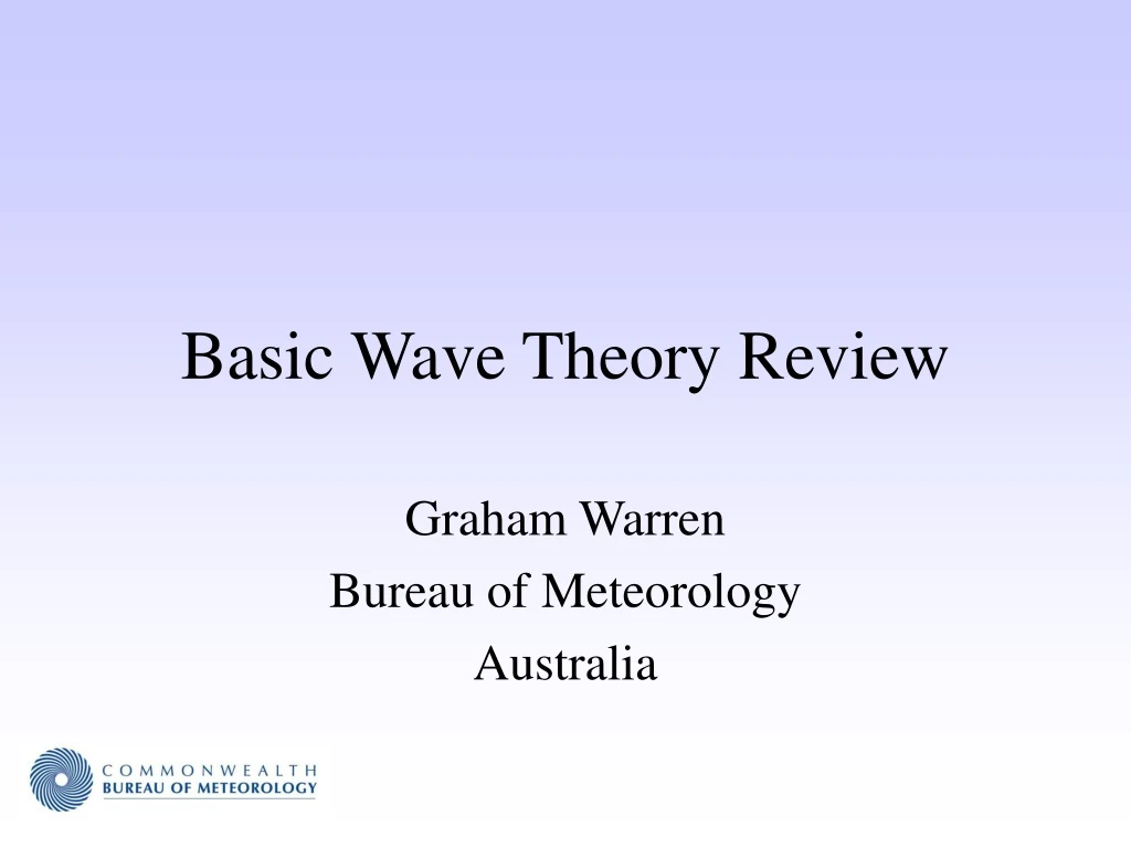 basic wave theory review