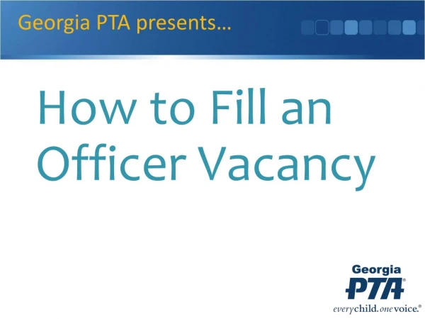 How to Fill an Officer Vacancy