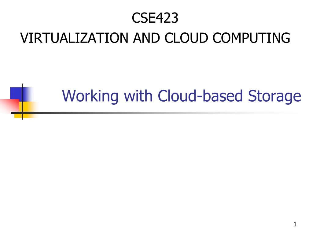 working with cloud based storage