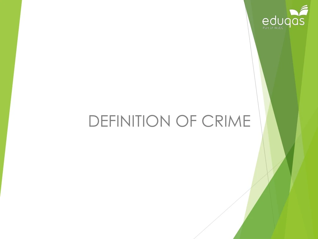 definition of crime
