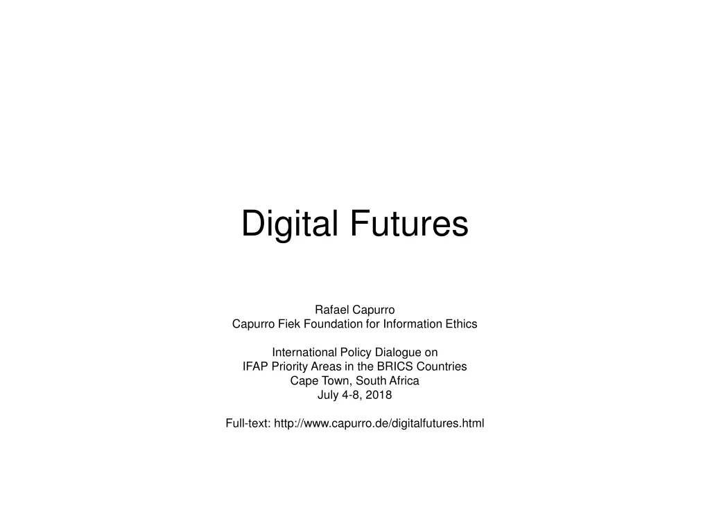 digital futures