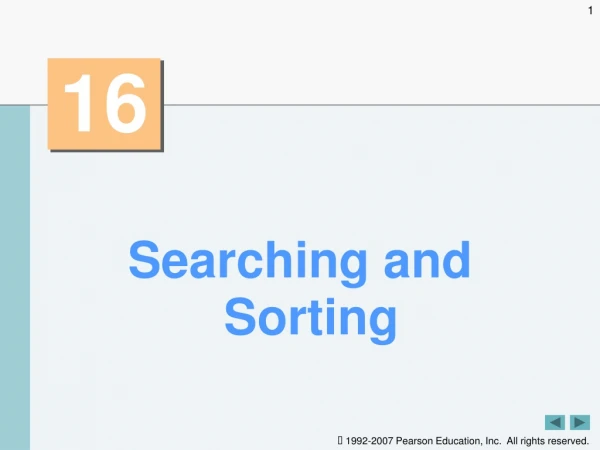 Searching and Sorting