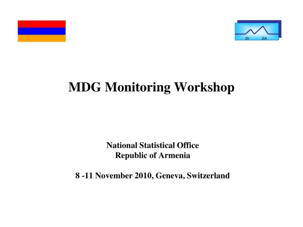 MDG Monitoring Workshop