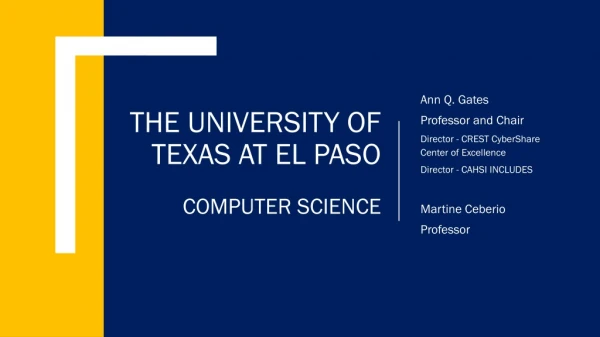 The university of Texas at El Paso computer science