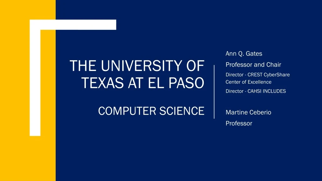 the university of texas at el paso computer science