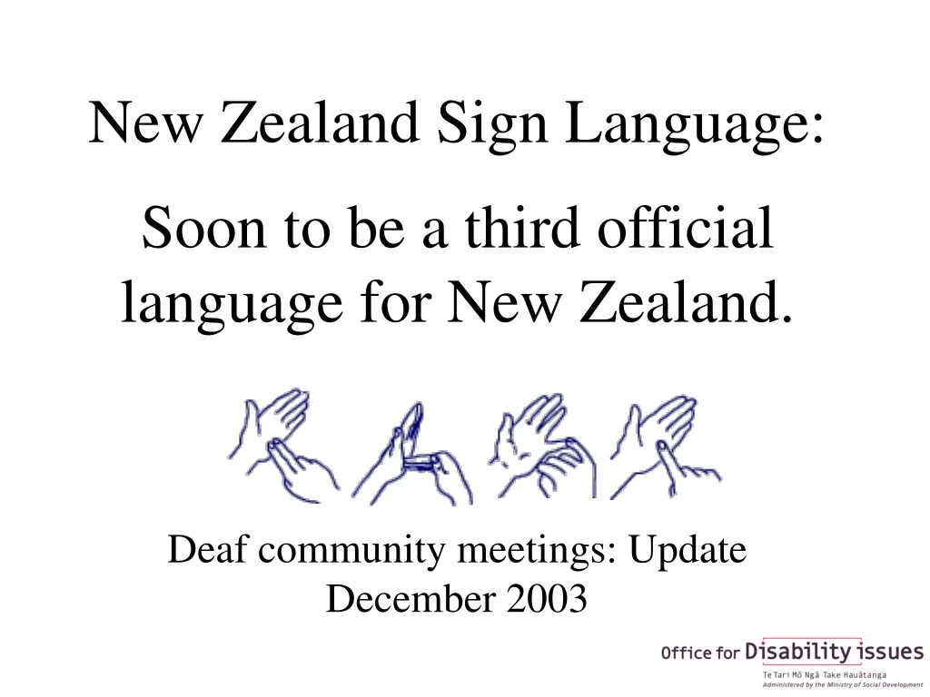 new zealand sign language soon to be a third