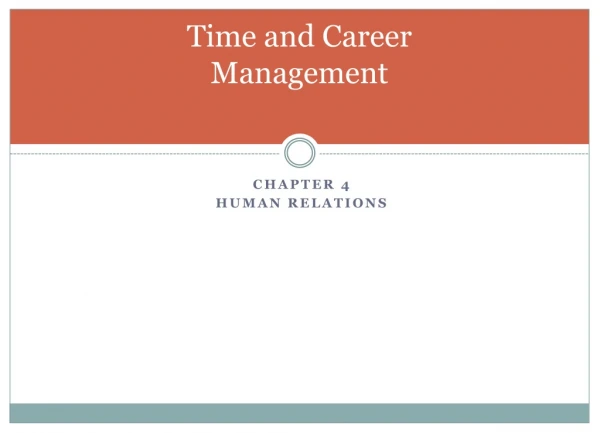 Time  and Career Management
