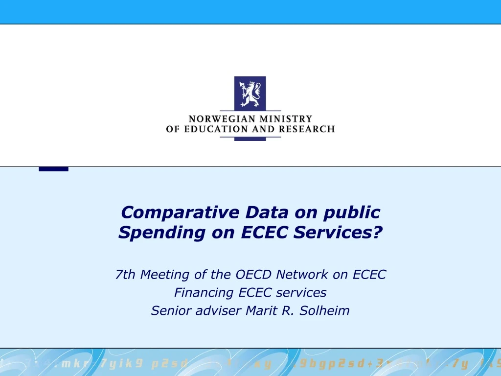 comparative data on public spending on ecec services