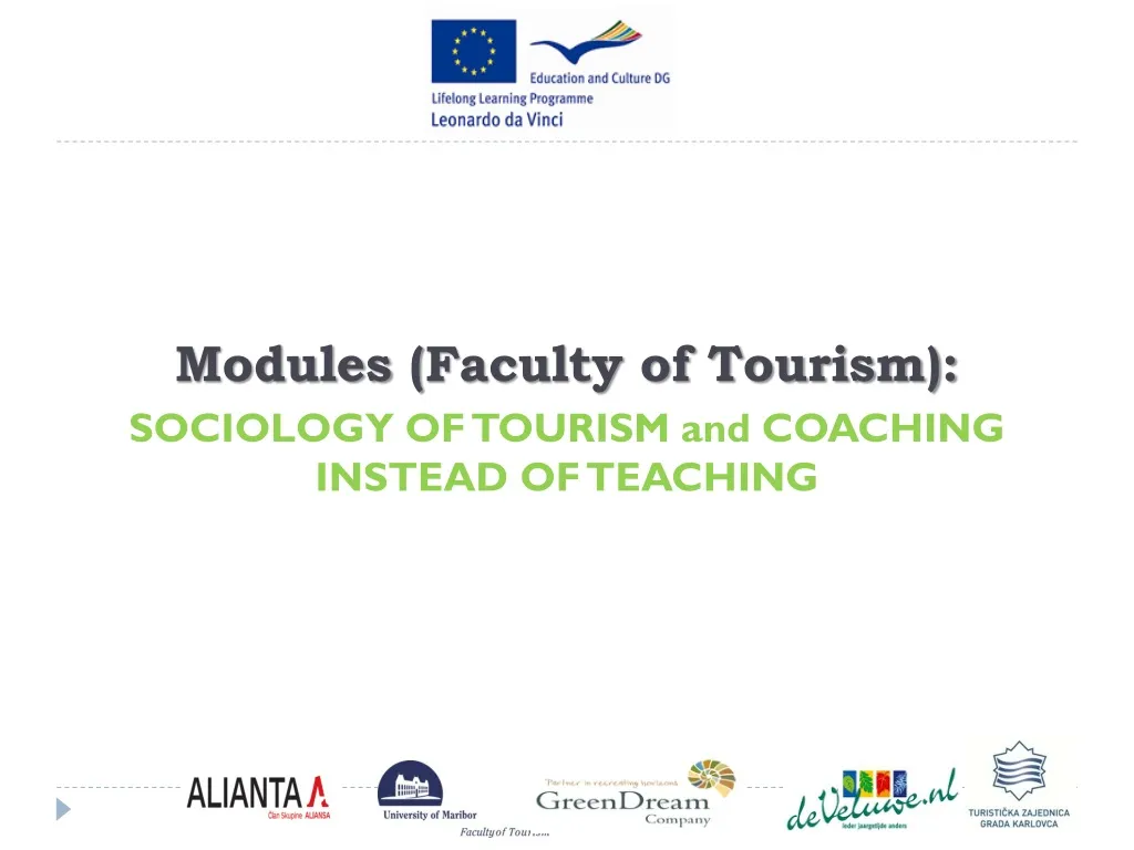 modules faculty of tourism sociology of tourism