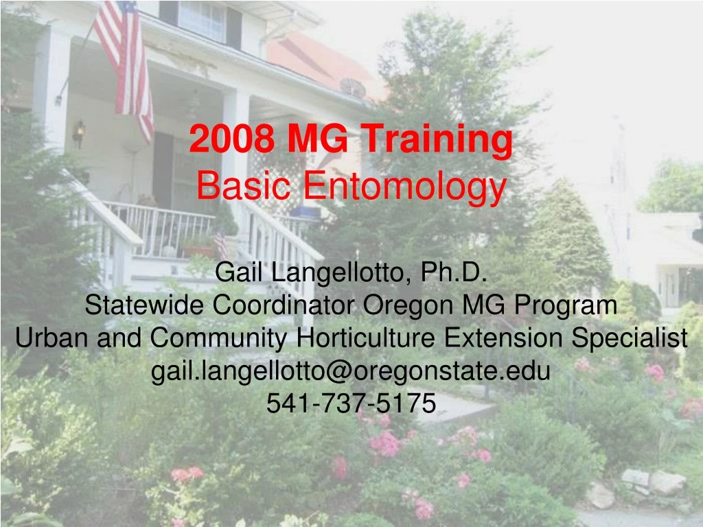 2008 mg training basic entomology gail