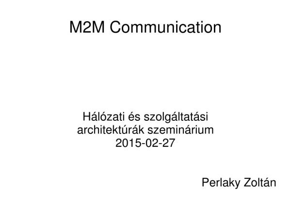 M2M Communication