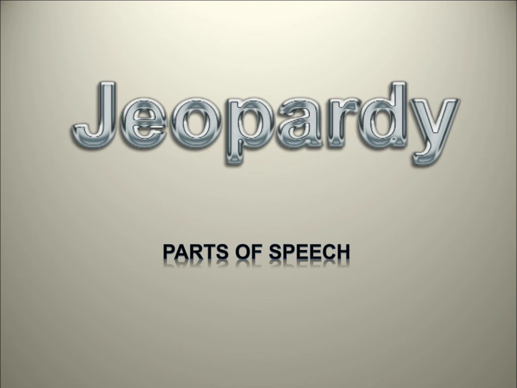 parts of speech