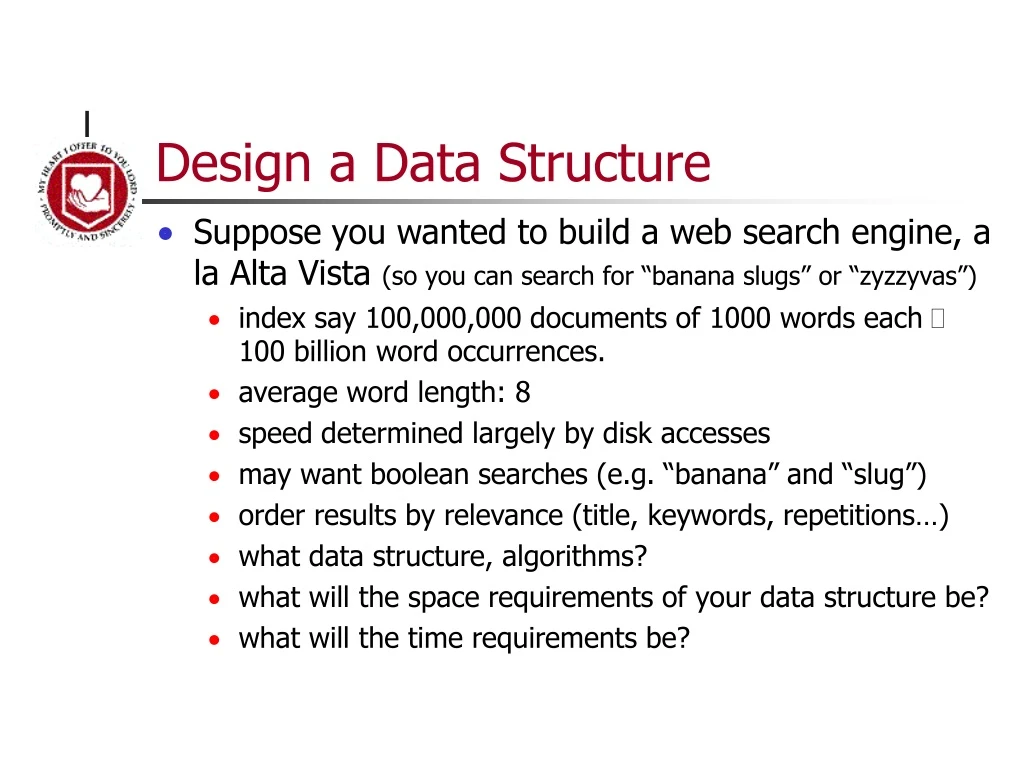 design a data structure