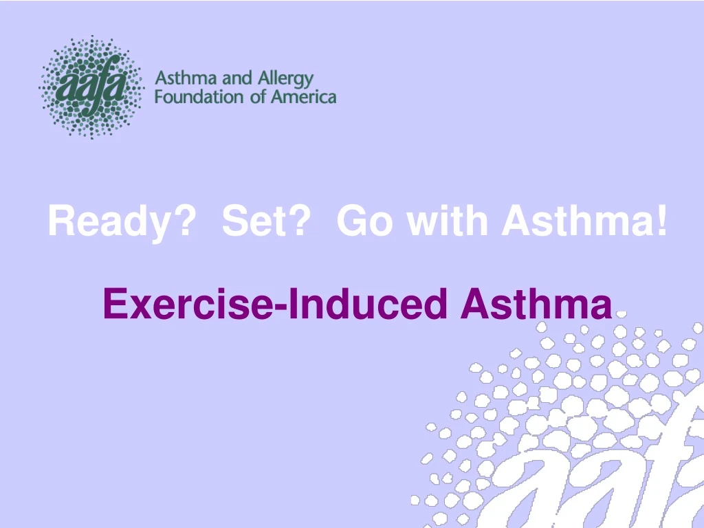 ready set go with asthma exercise induced asthma