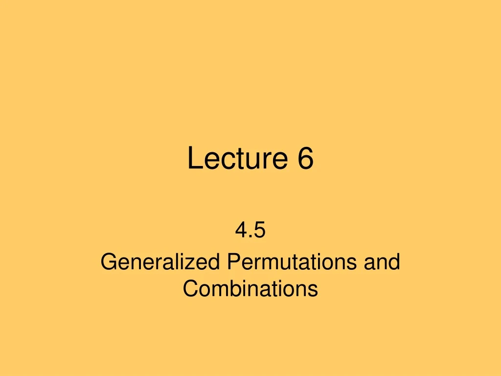 lecture 6