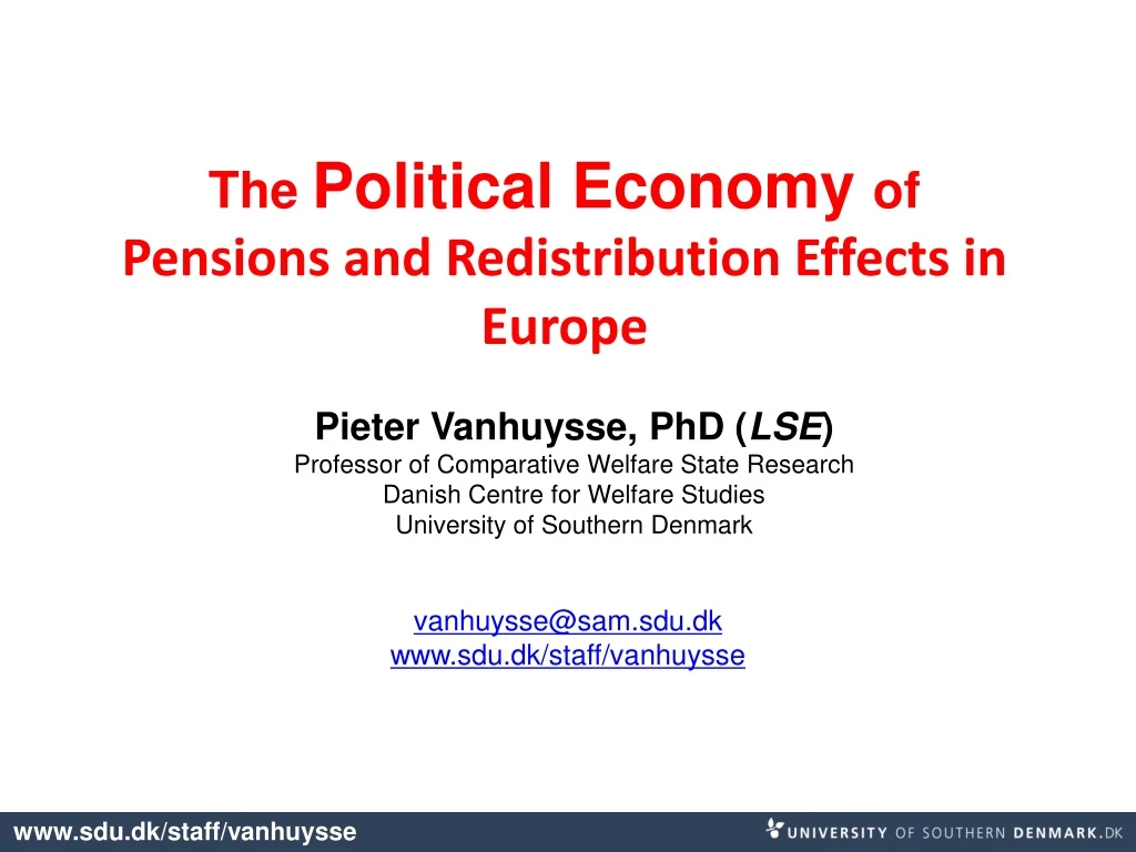the political economy of pensions and redistribution effects in europe