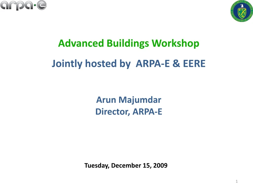 advanced buildings workshop jointly hosted