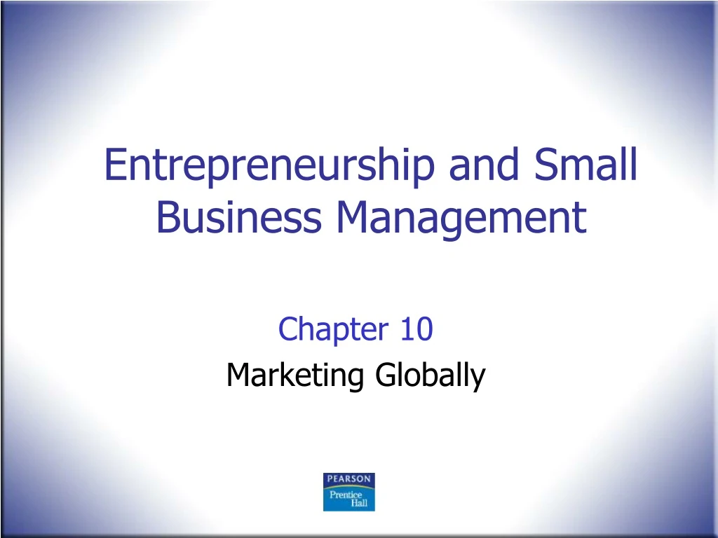 entrepreneurship and small business management