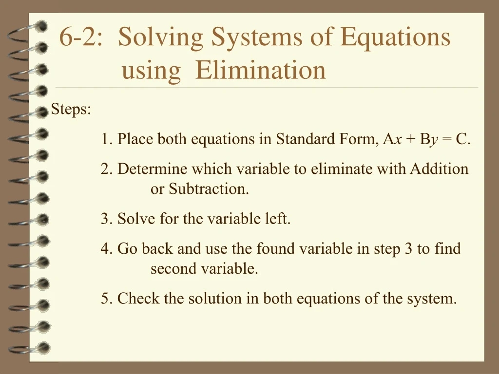 6 2 solving systems of equations using elimination