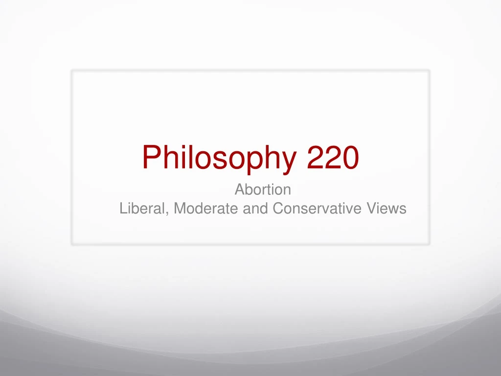 philosophy 220