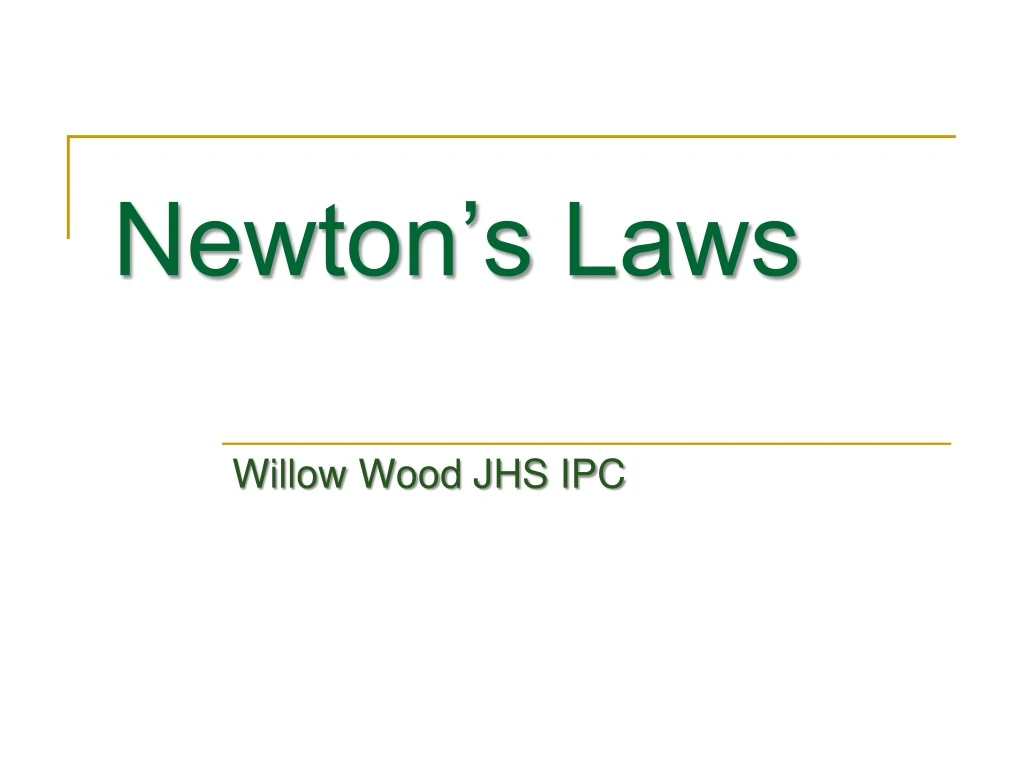 newton s laws