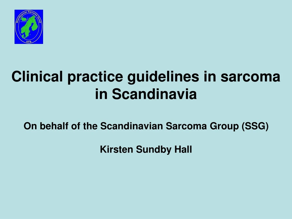 clinical practice guidelines in sarcoma