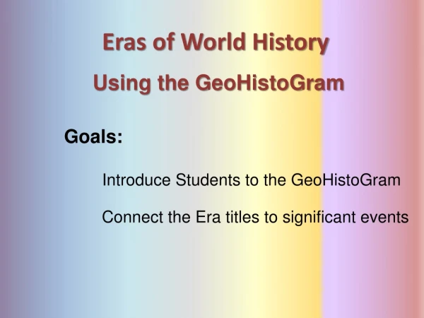 Eras of World History