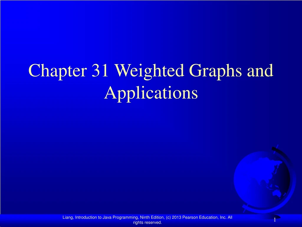 chapter 31 weighted graphs and applications