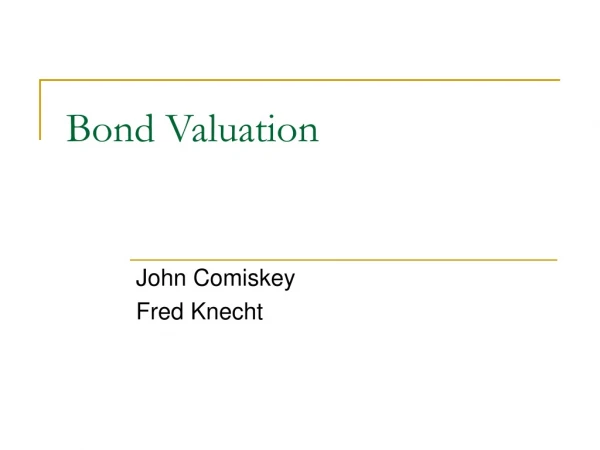 Bond Valuation