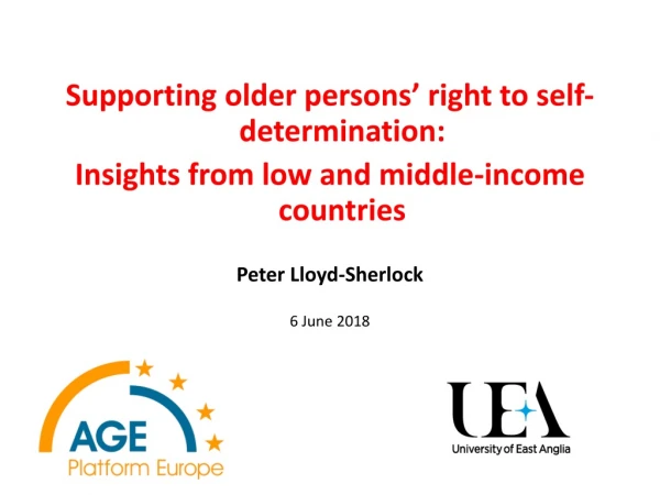 Supporting older persons’ right to self-determination: