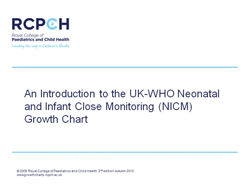 an introduction to the uk who neonatal and infant close monitoring nicm growth chart