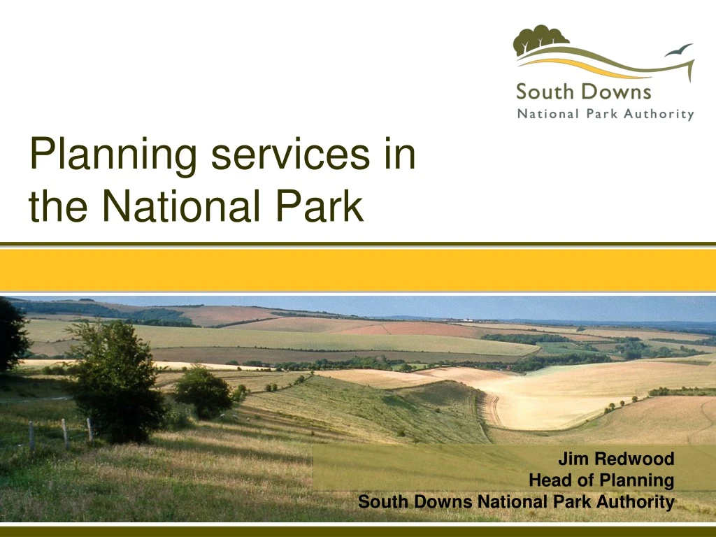planning services in the national park