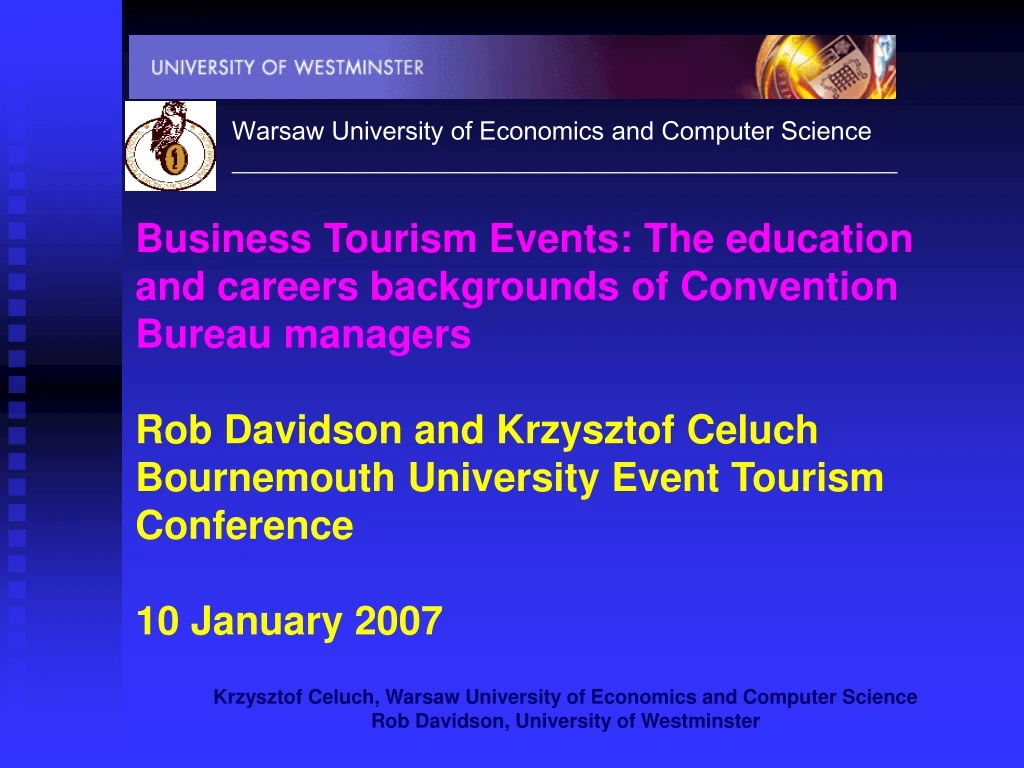 business tourism events the education and careers