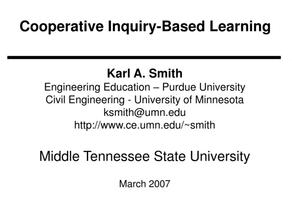 Cooperative Inquiry-Based Learning