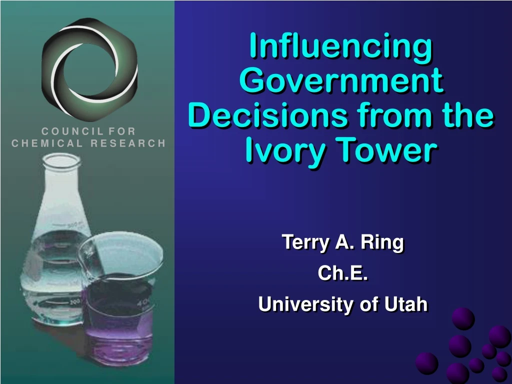influencing government decisions from the ivory tower