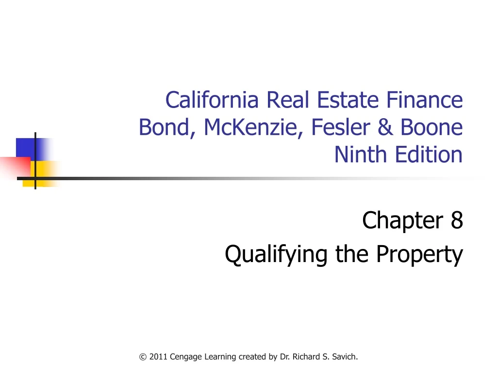 california real estate finance bond mckenzie fesler boone ninth edition