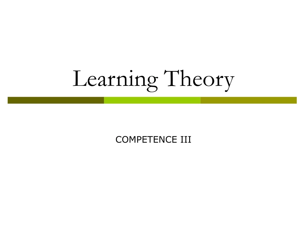 learning theory