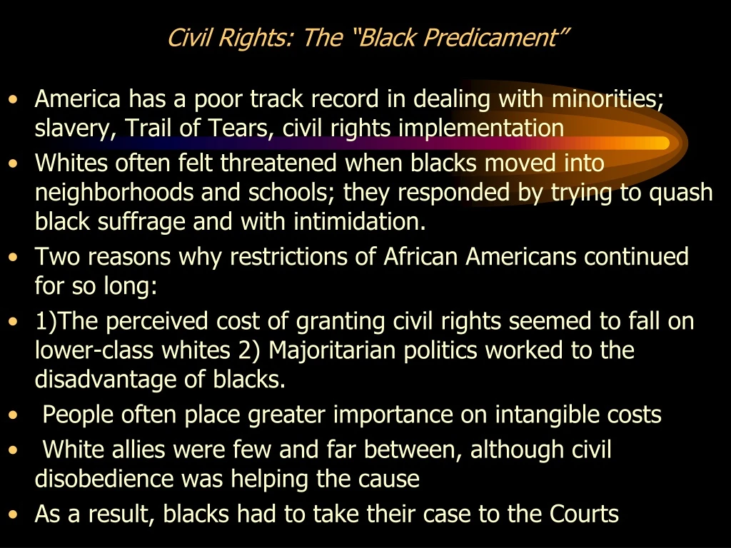 civil rights the black predicament