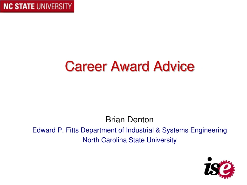 career award advice