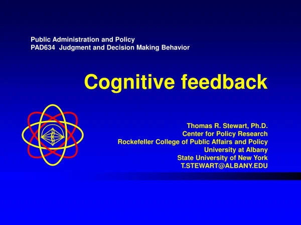 Cognitive feedback