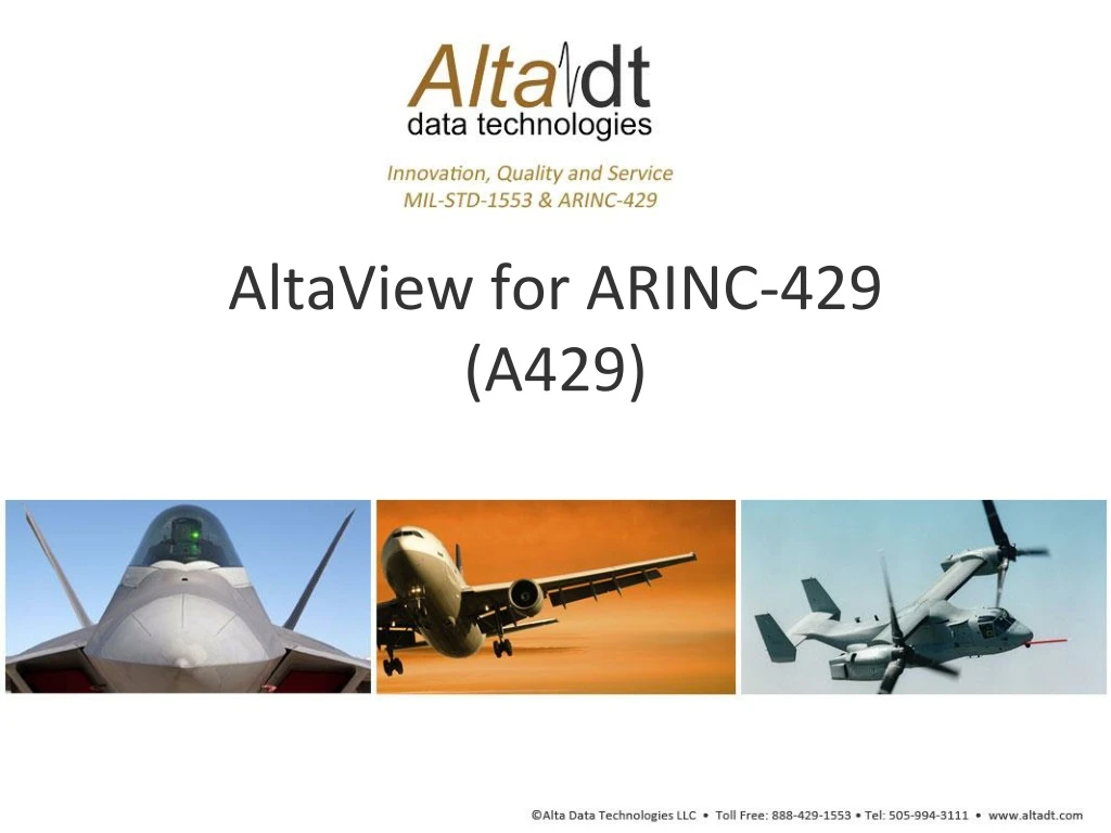 altaview for arinc 429 a429