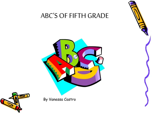 ABC’S OF FIFTH GRADE