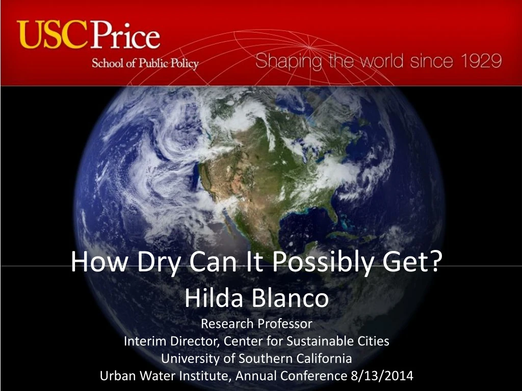 how dry can it possibly get hilda blanco research