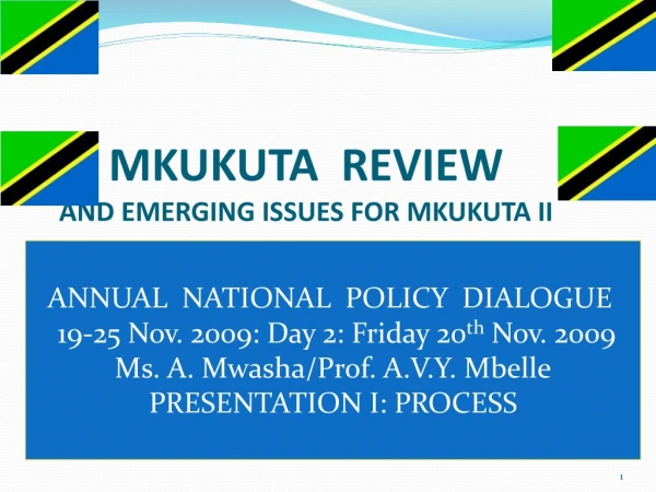 MKUKUTA  REVIEW AND EMERGING ISSUES FOR MKUKUTA II