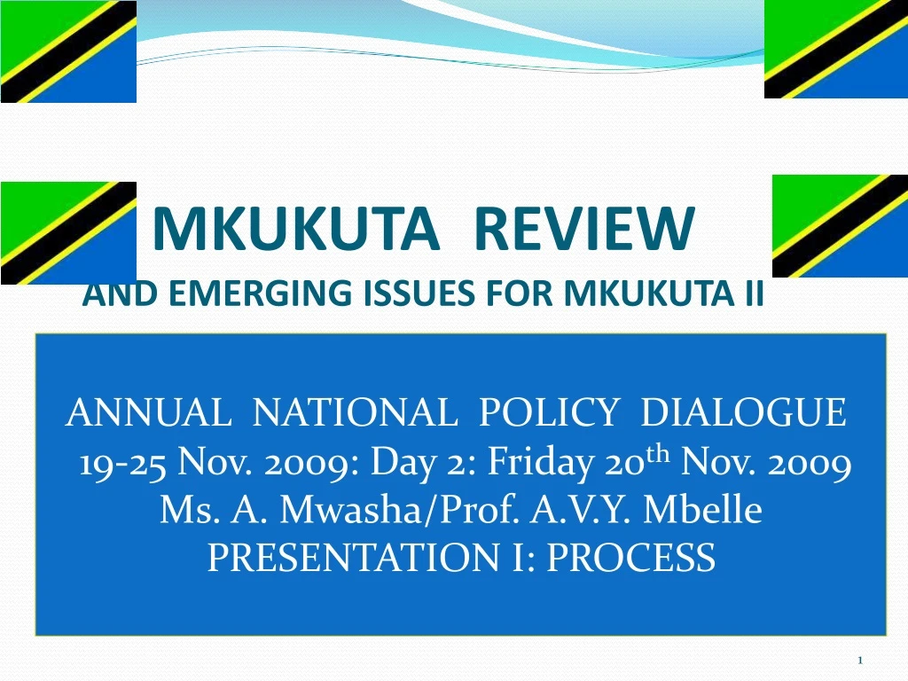 mkukuta review and emerging issues for mkukuta ii