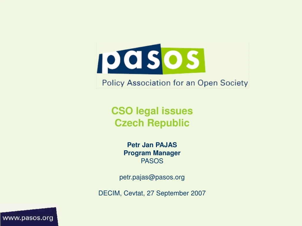 cso legal issues czech republic petr jan pajas