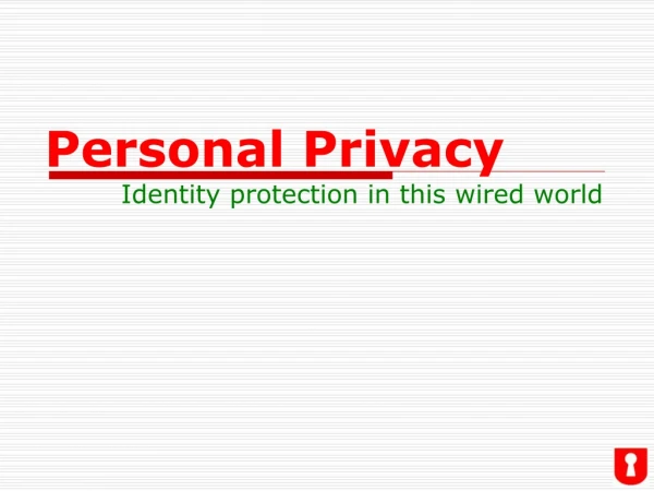 Personal Privacy