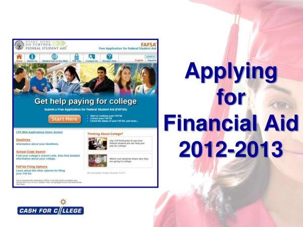 Applying  for Financial Aid 2012-2013