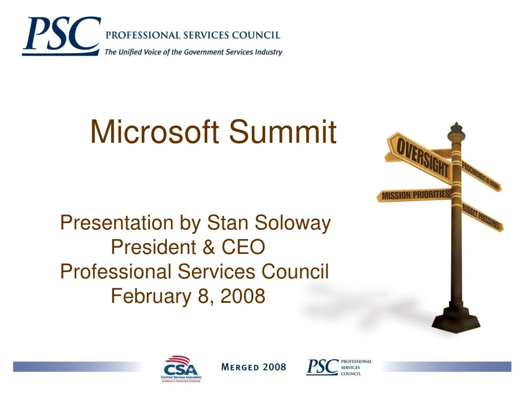 microsoft summit presentation by stan soloway