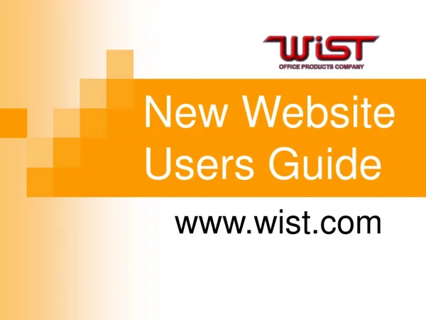New Website Users Guide